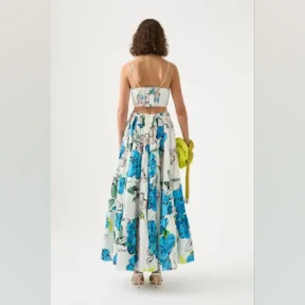 🚫SOLD AJE Botanical Tiered Maxi Dress Size 10 - Picture 7 of 9